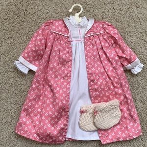 American Girl Authentic Samantha’s White Nightgown, Satin Bathrobe and Slippers